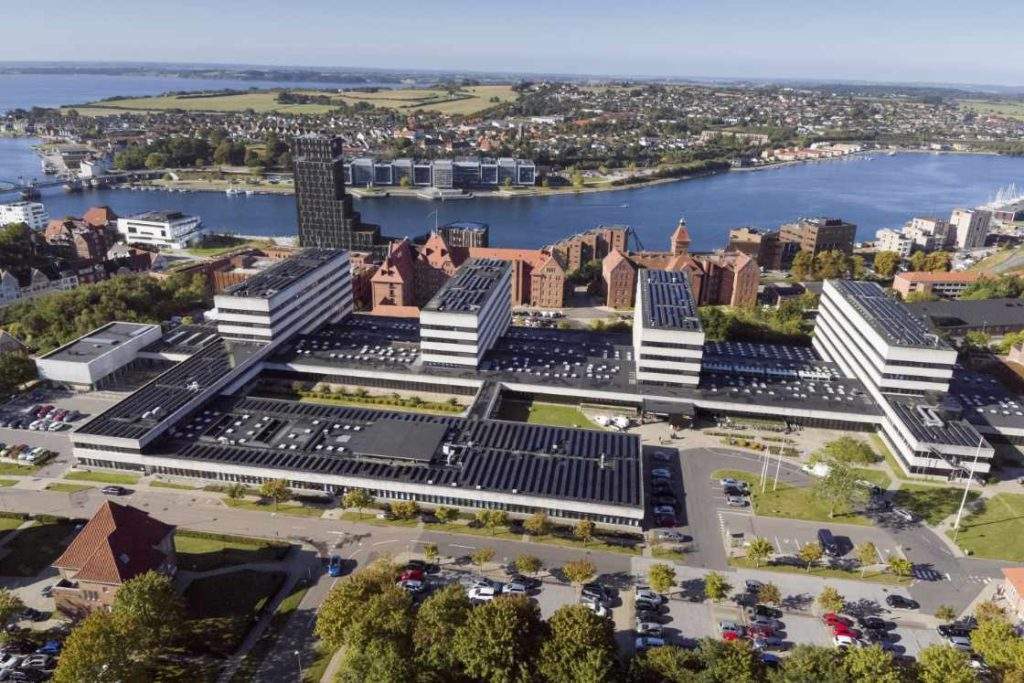 Hospital using a heat pump in Denmark
