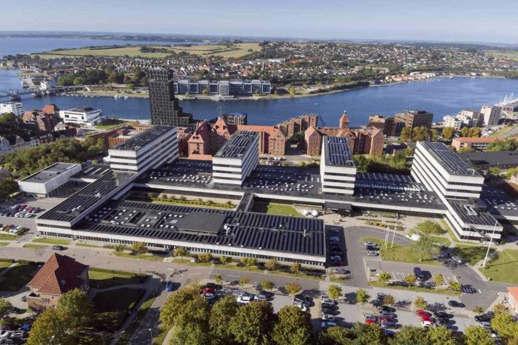 Hospital using a heat pump in Denmark 