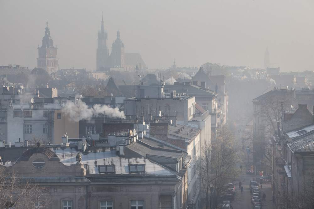 Smog over Krakow in Poland. Photo: Shutterstock