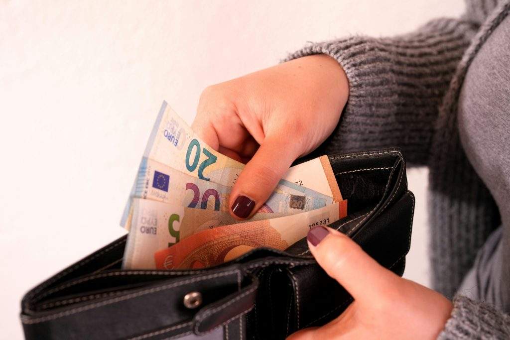 Wallet with money